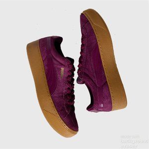 Puma Magenta Suede Sneaker Size 7.5